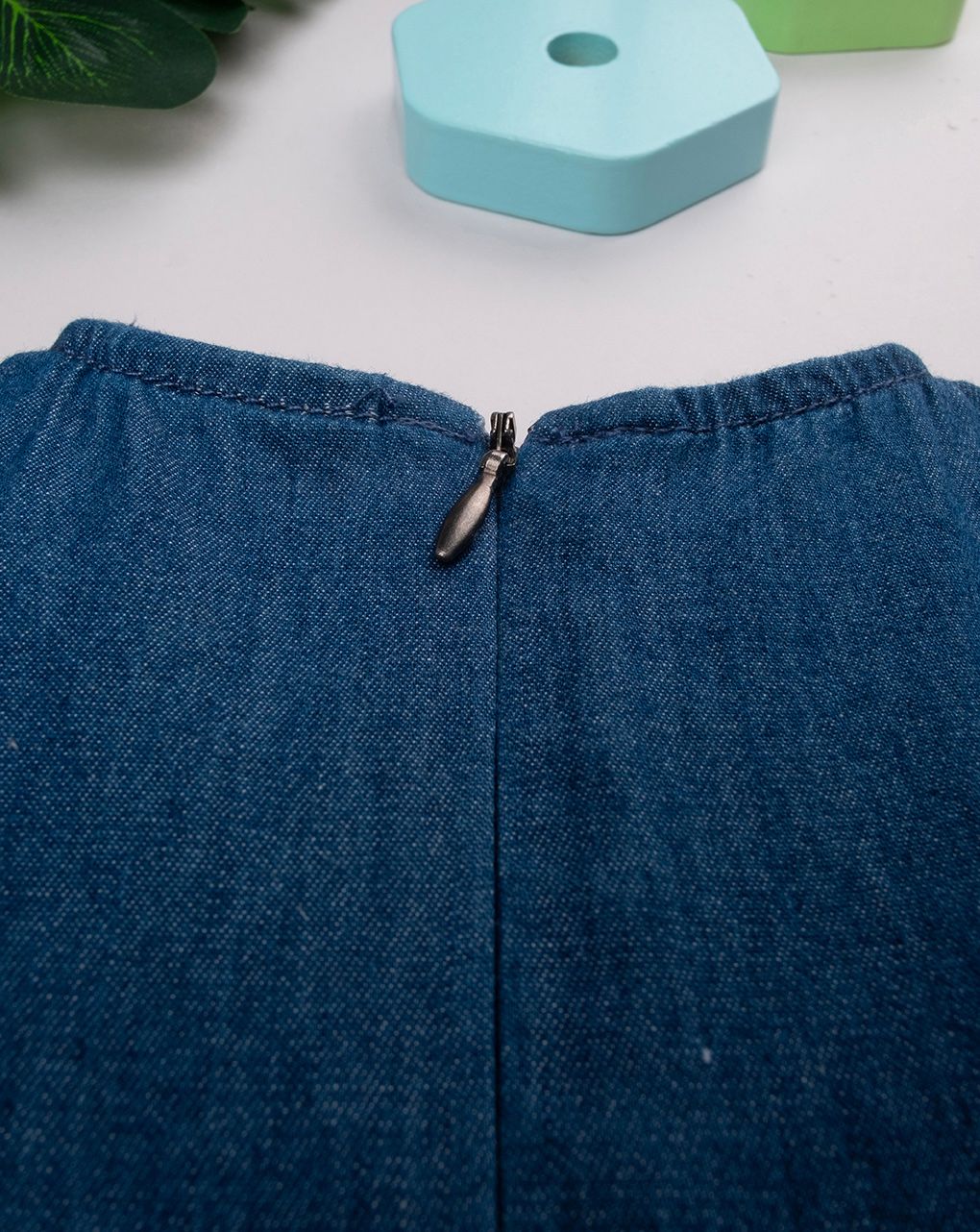 βρεφικό φορεματάκι denim chambray με δαντέλα για κορίτσι - Prénatal