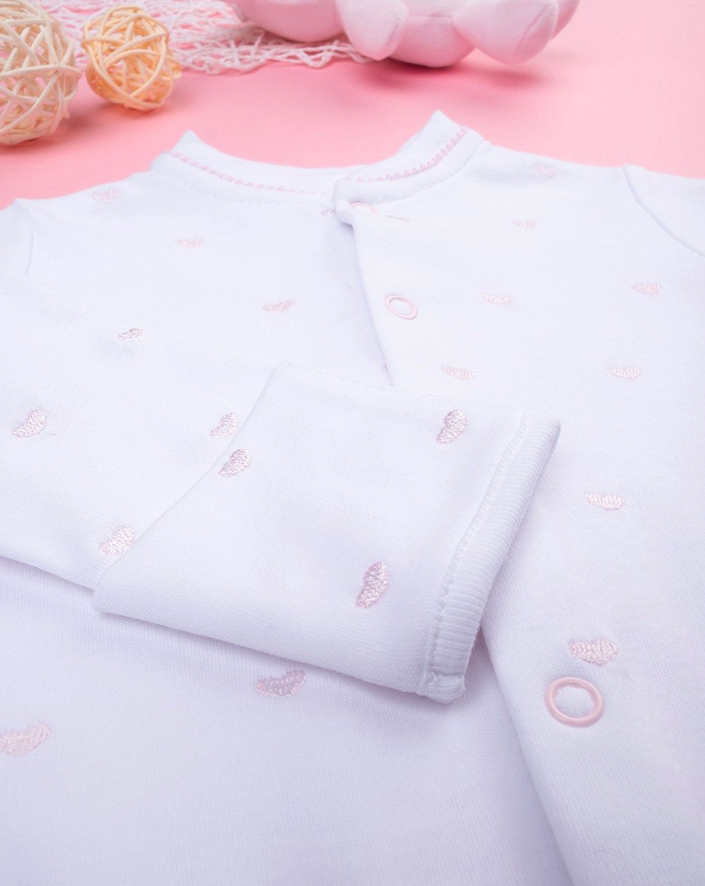 βρεφικό φορμάκι λευκό με αρκουδάκια gift για κορίτσι - Prénatal