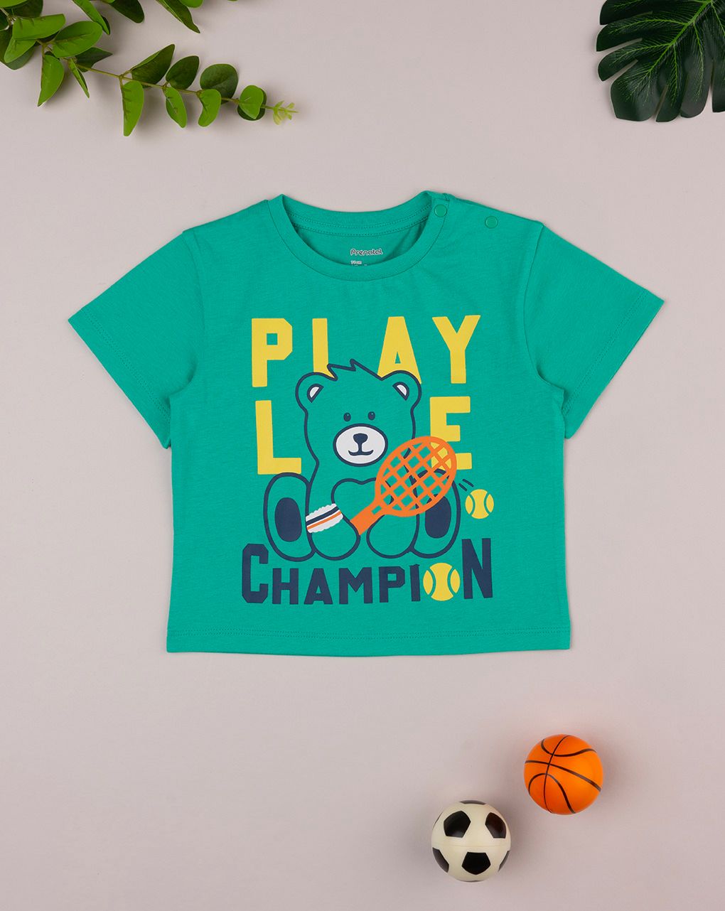 βρεφικό t-shirt πράσινο champion για αγόρι - Prénatal