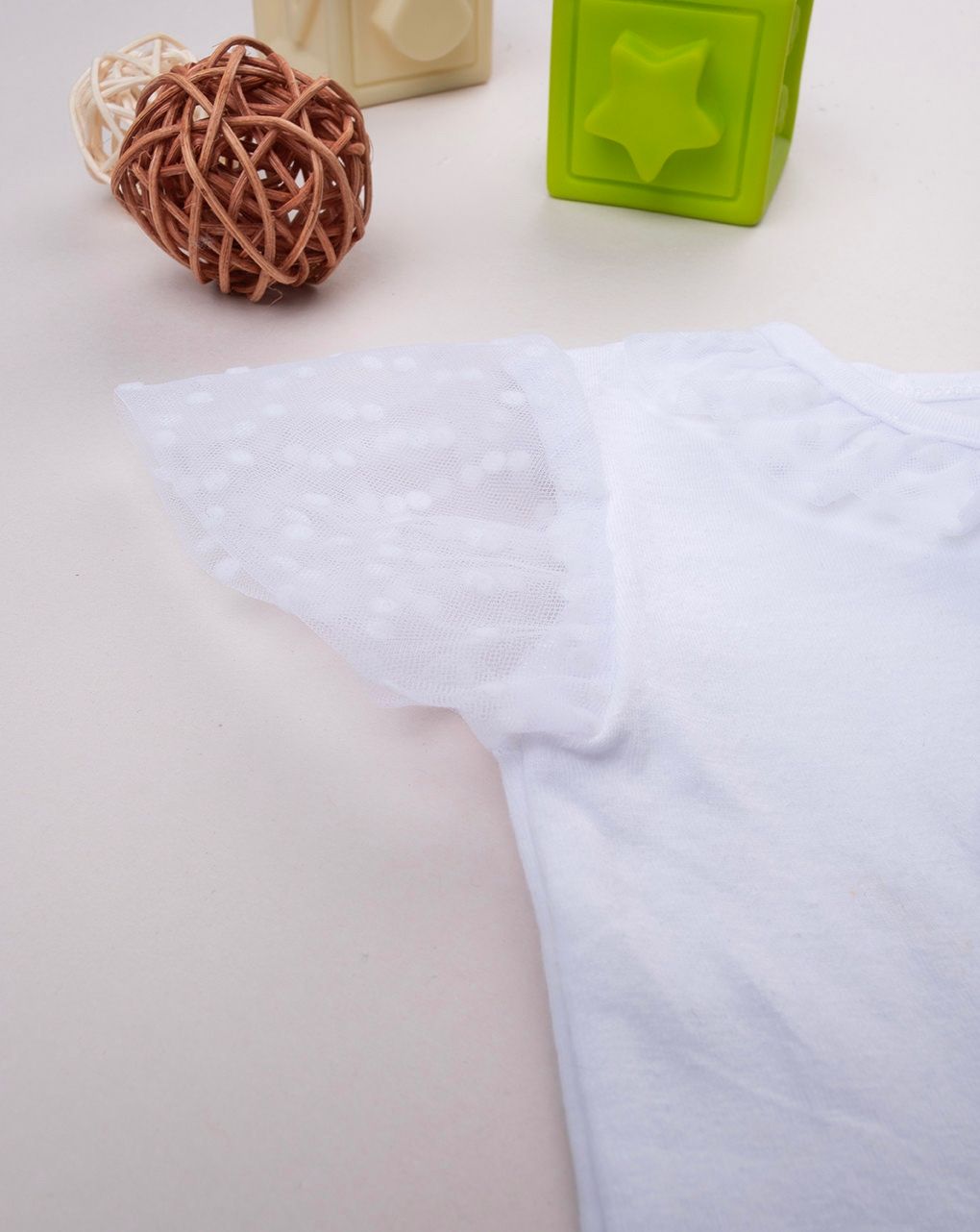 βρεφικό κορμάκι λευκό με καρδούλα για κορίτσι - Prénatal