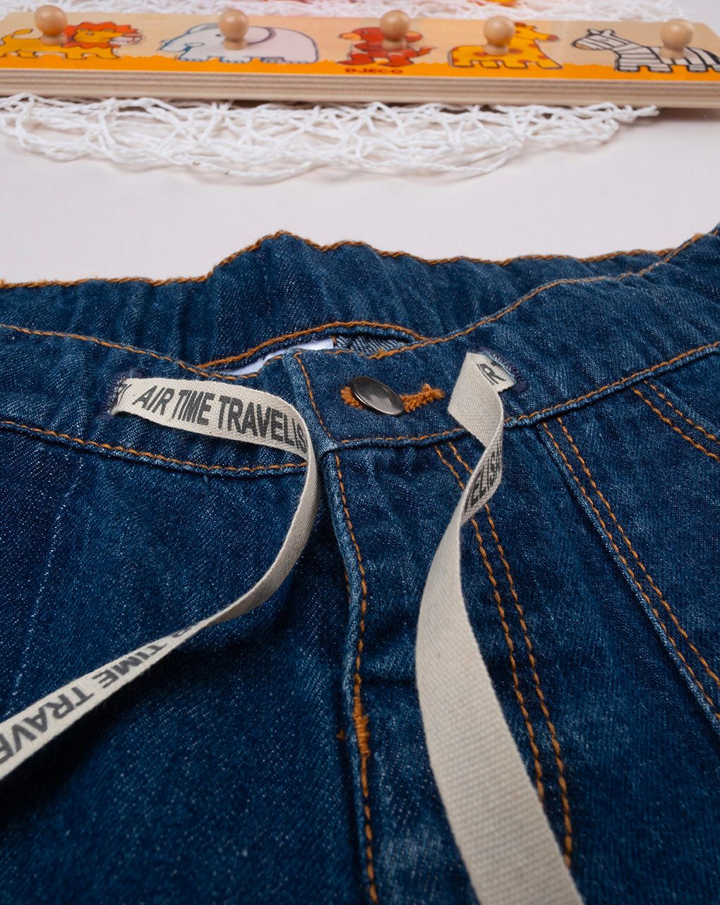 παιδική τζιν βερμούδα μπλε safari για αγόρι - Prénatal