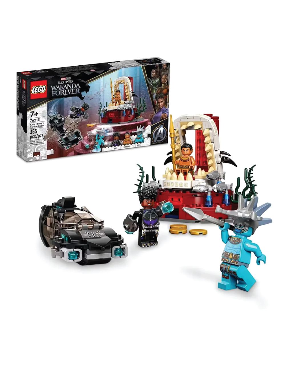 Lego super heroes black panther king namor’s throne room 76213