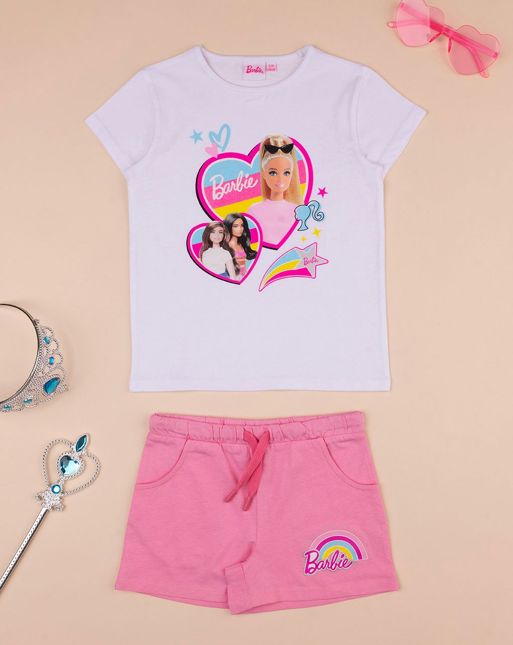 παιδικό σετ t-shirt και σορτσάκι barbie για κορίτσι - Prénatal