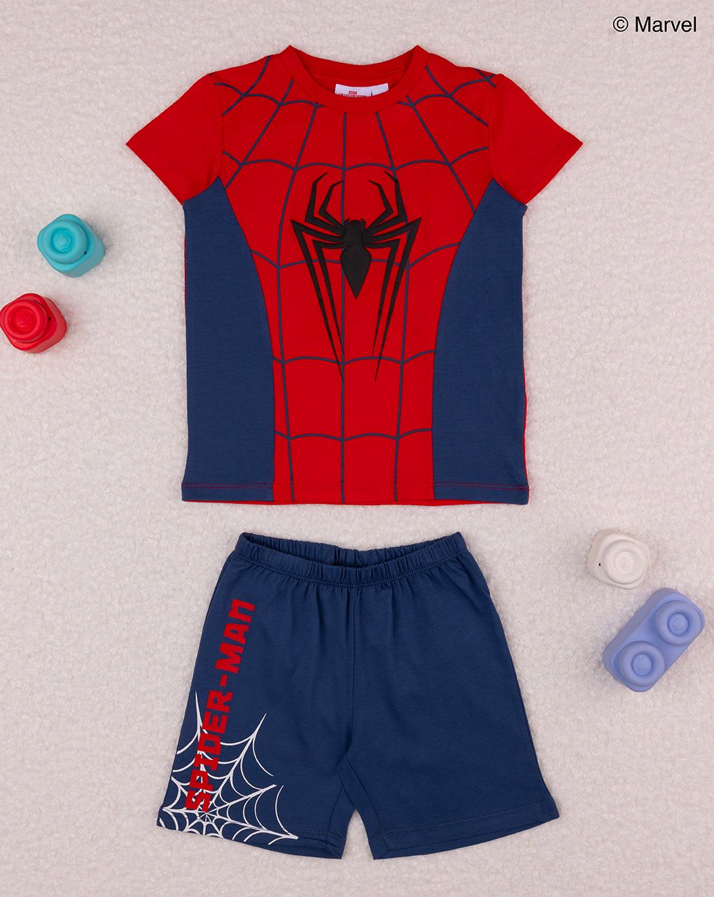 παιδική πιτζάμα κόκκινη/μπλε spiderman για αγόρι - Prénatal