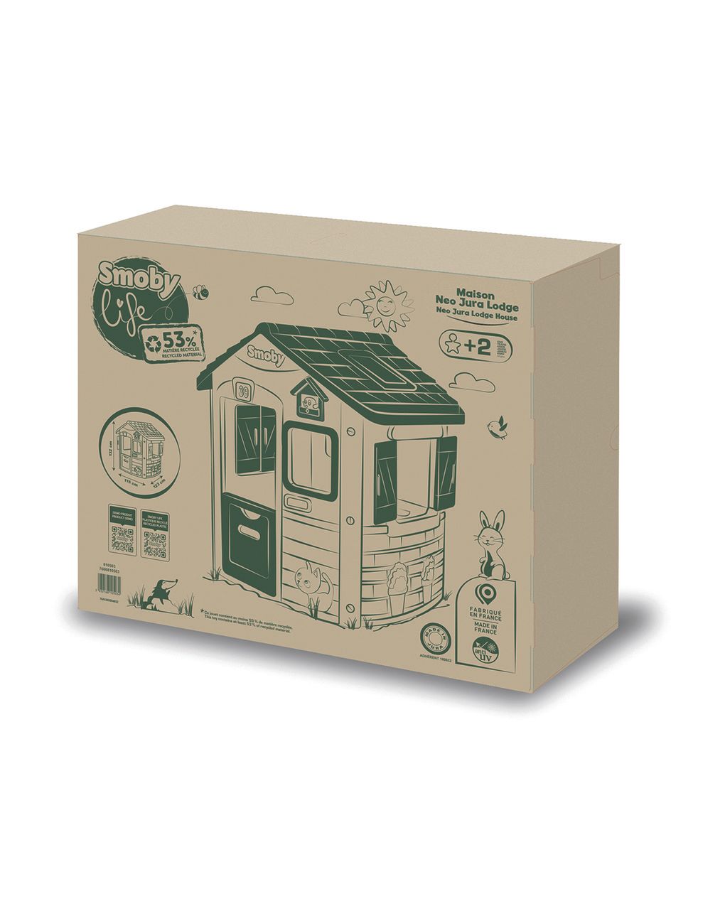 Smoby παιδικό σπιτάκι κήπου jura lodge green 115x123x132εκ. - Smoby