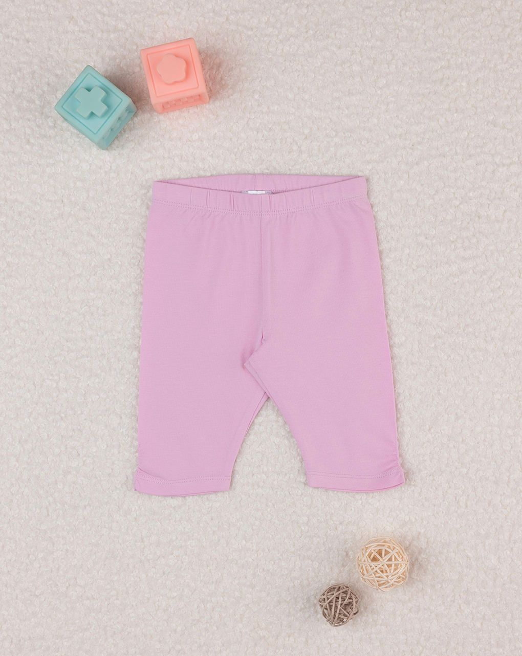 βρεφικό κολάν 3/4 ροζ με σούρα για κορίτσι