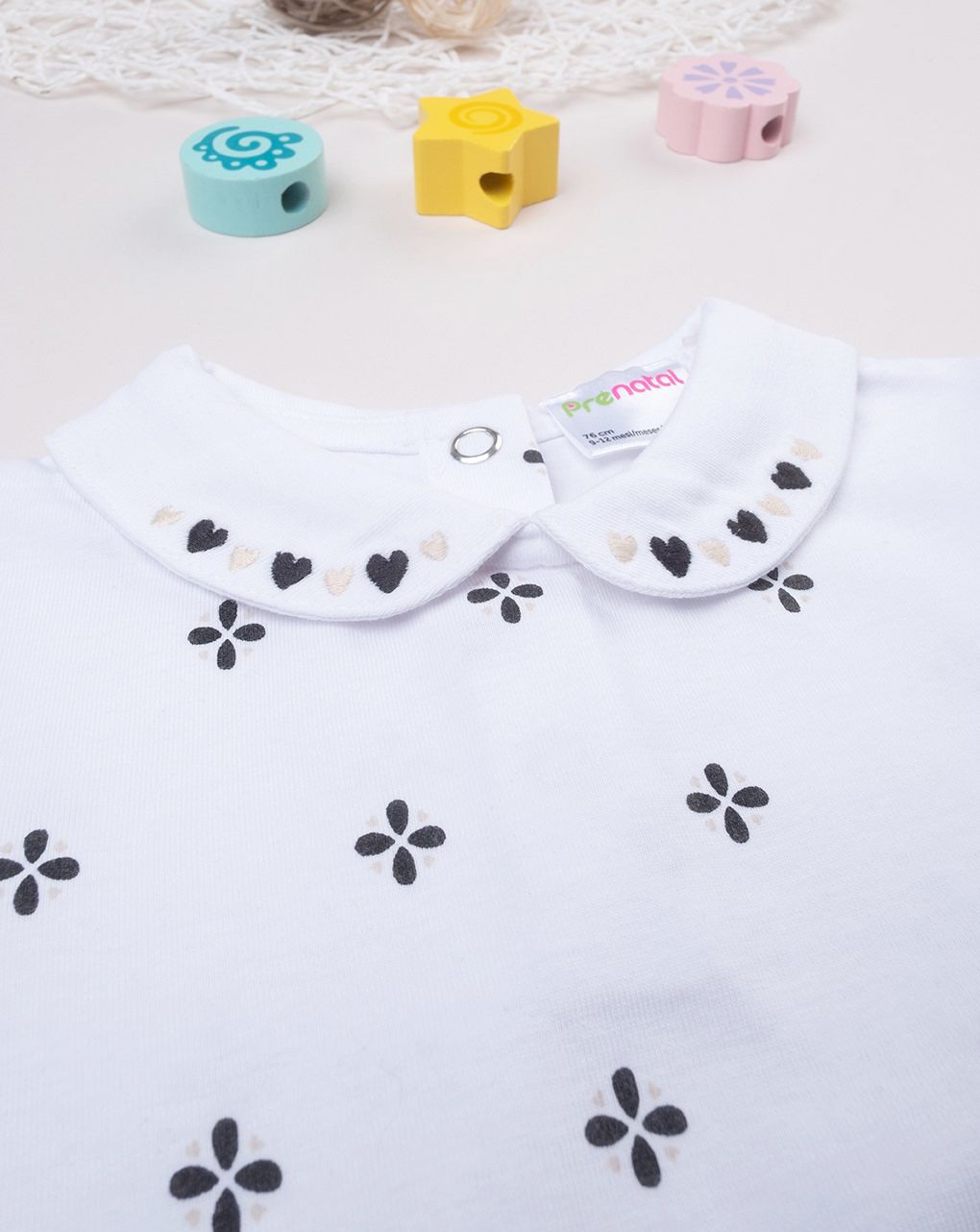 βρεφικό κορμάκι λευκό έθνικ για κορίτσι - Prénatal