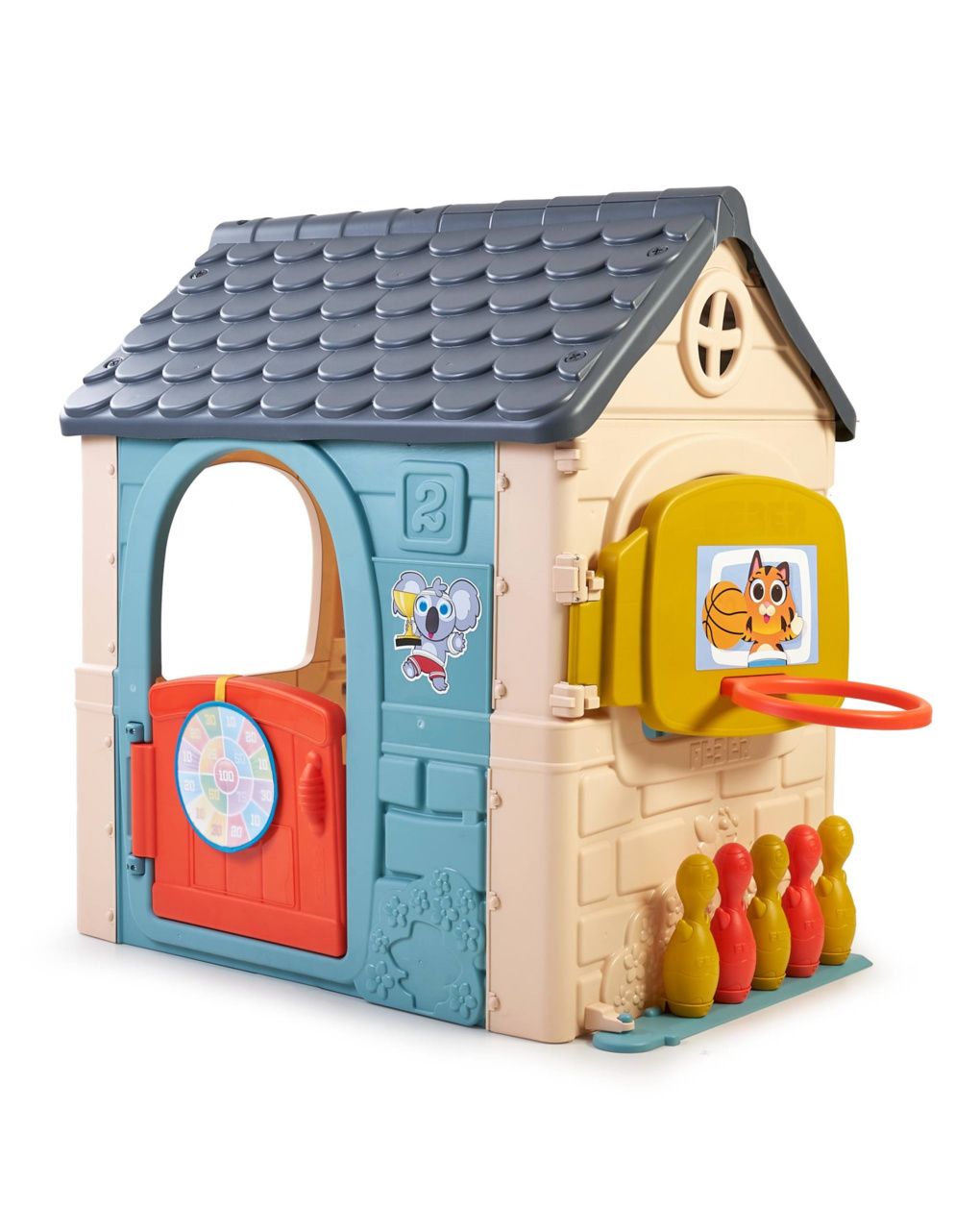 Feber παιδικό σπιτάκι με 6 σε 1 δραστηριότητες casual 140x92x124cm - Feber