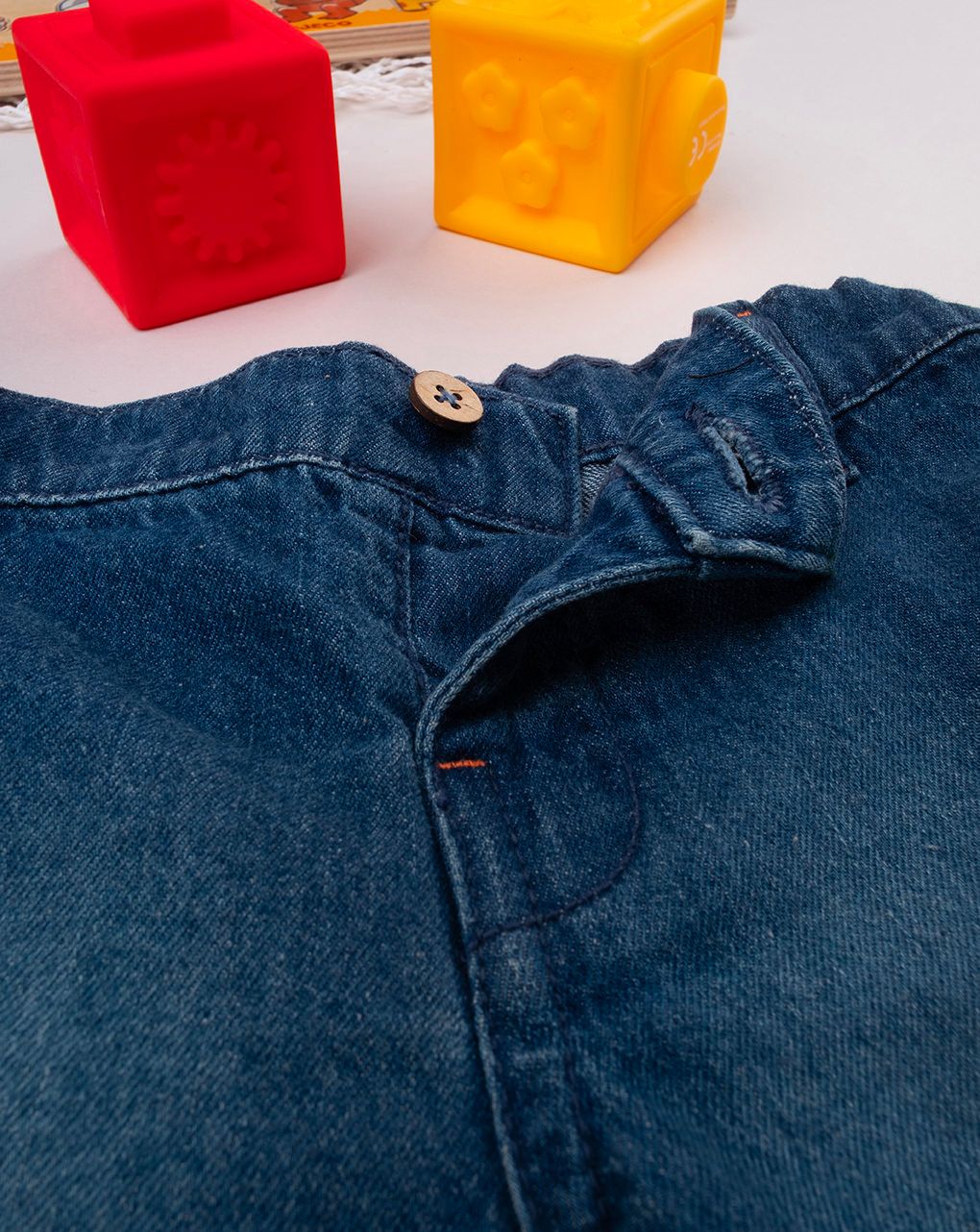 βρεφική τζιν βερμούδα μπλε safari για αγόρι - Prénatal