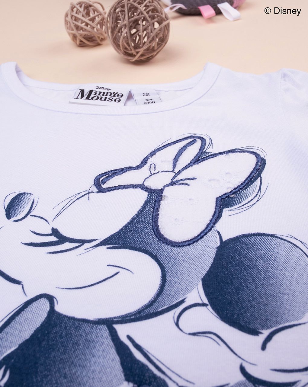 παιδικό t-shirt λευκό minnie για κορίτσι - Prénatal