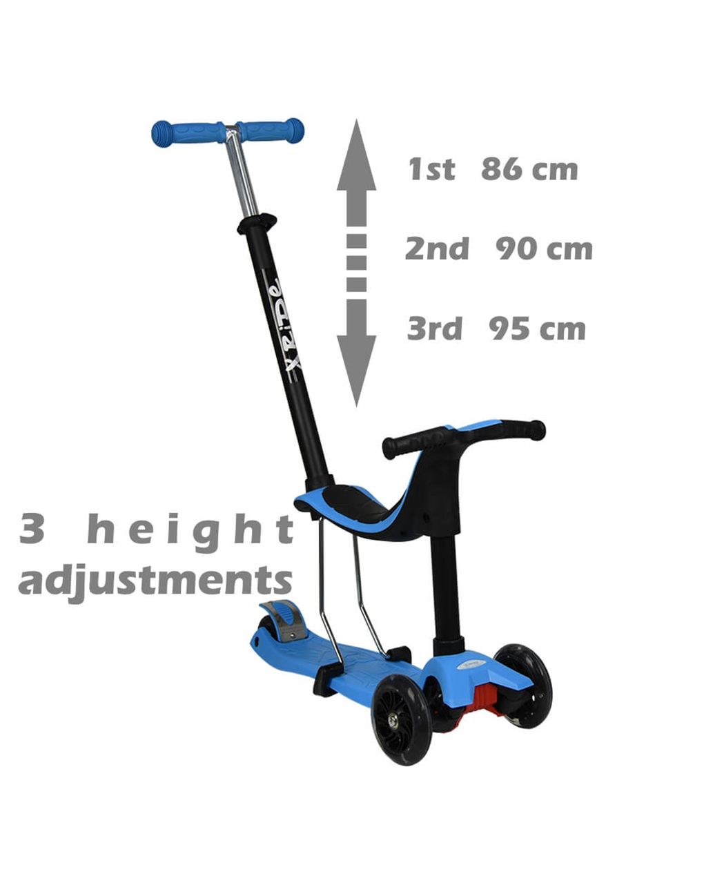 πατίνι x-ride 3 σε 1 blue 662-181 - Bebe Stars