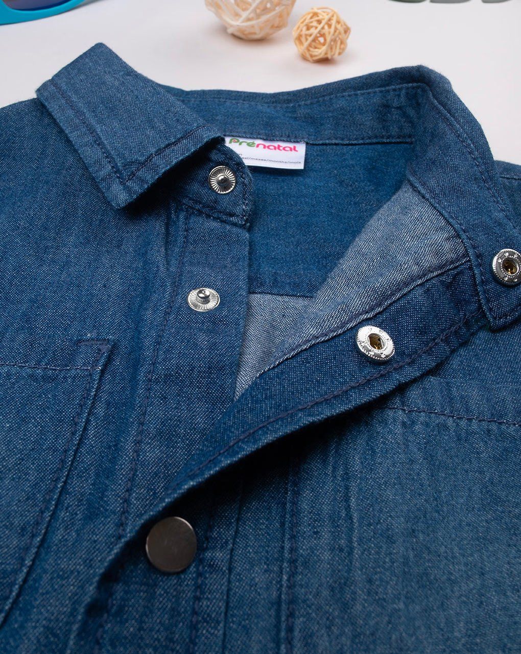 βρεφικό πουκάμισο denim chambray για αγόρι - Prénatal