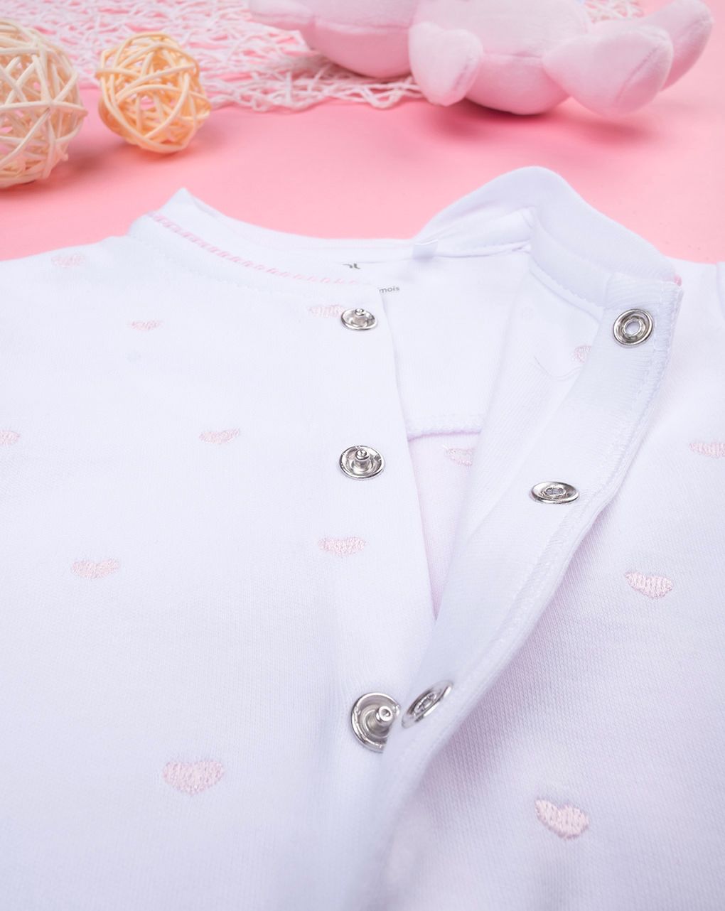 βρεφικό φορμάκι λευκό με αρκουδάκια gift για κορίτσι - Prénatal