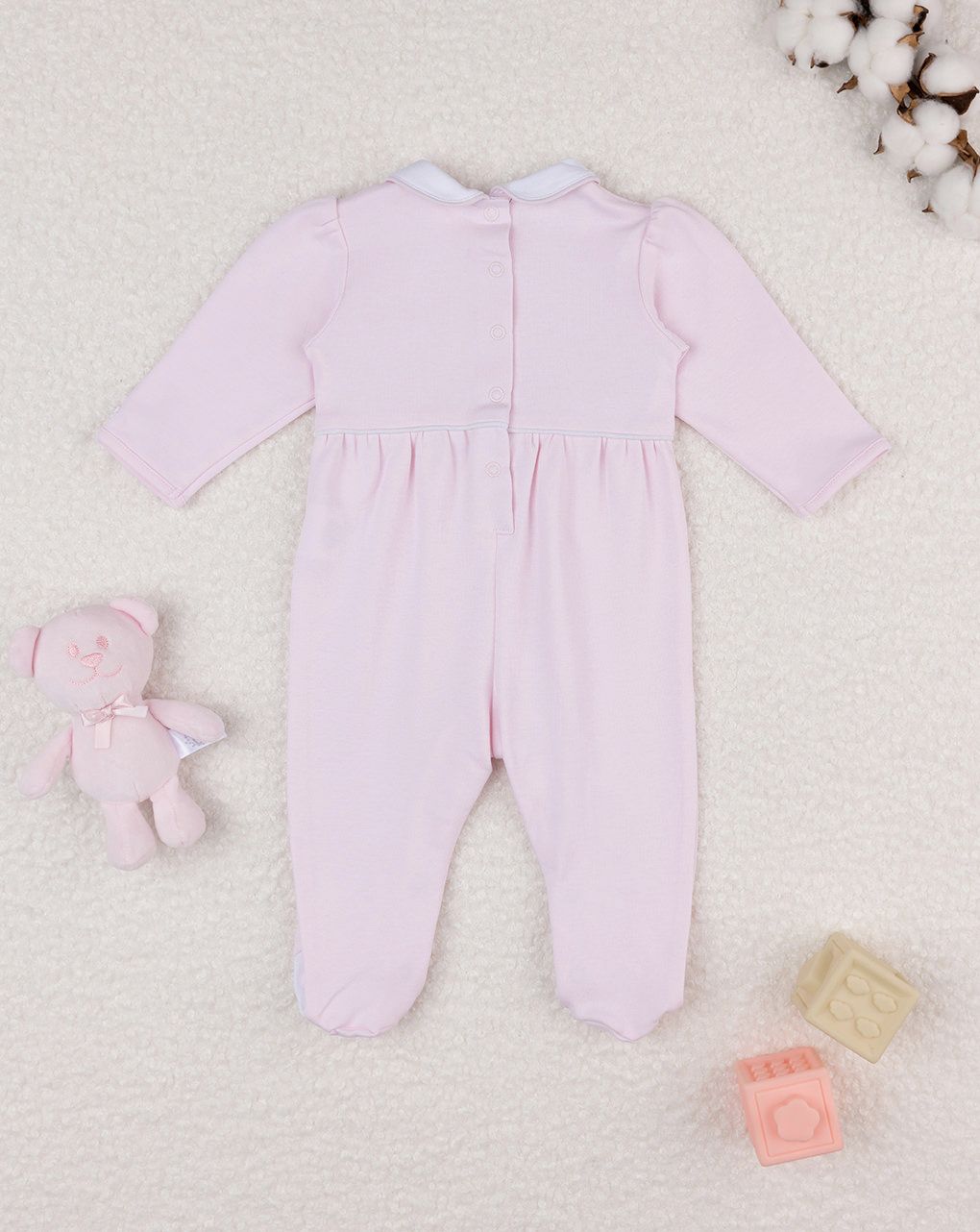 βρεφικό φορμάκι ροζ με καρδούλες gift για κορίτσι - Prénatal