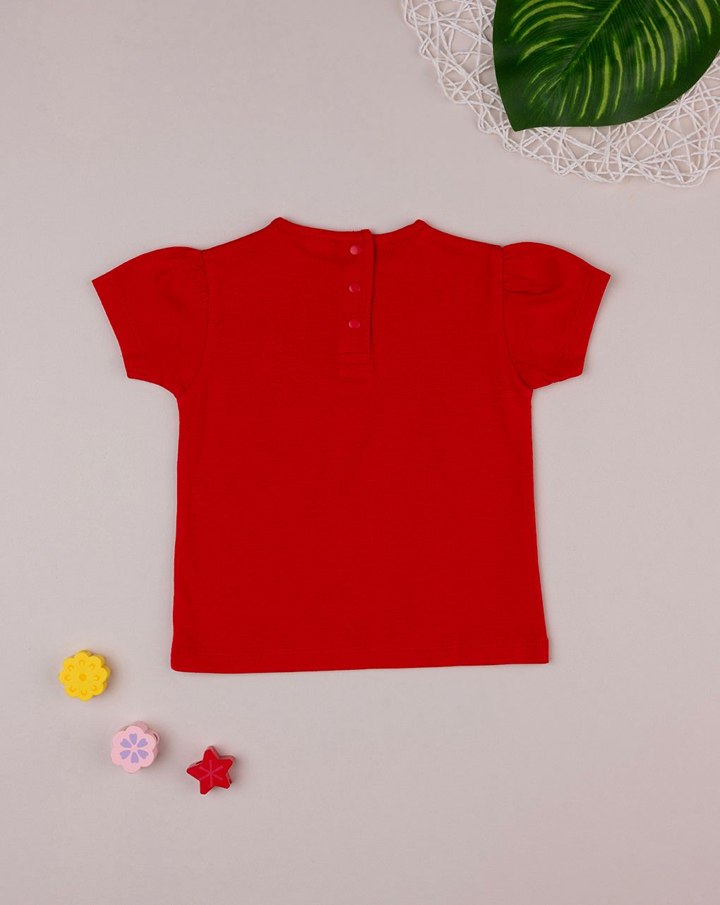 βρεφικό t-shirt κόκκινο basic "άπειρο" για κορίτσι - Prénatal