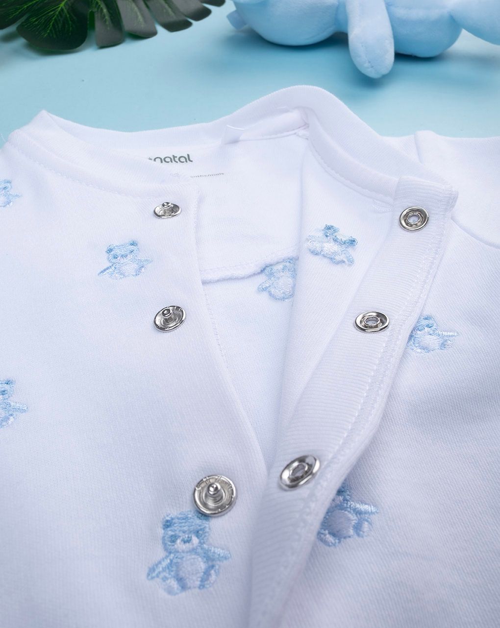 βρεφικό φορμάκι λευκό με αρκουδάκια gift για αγόρι - Prénatal