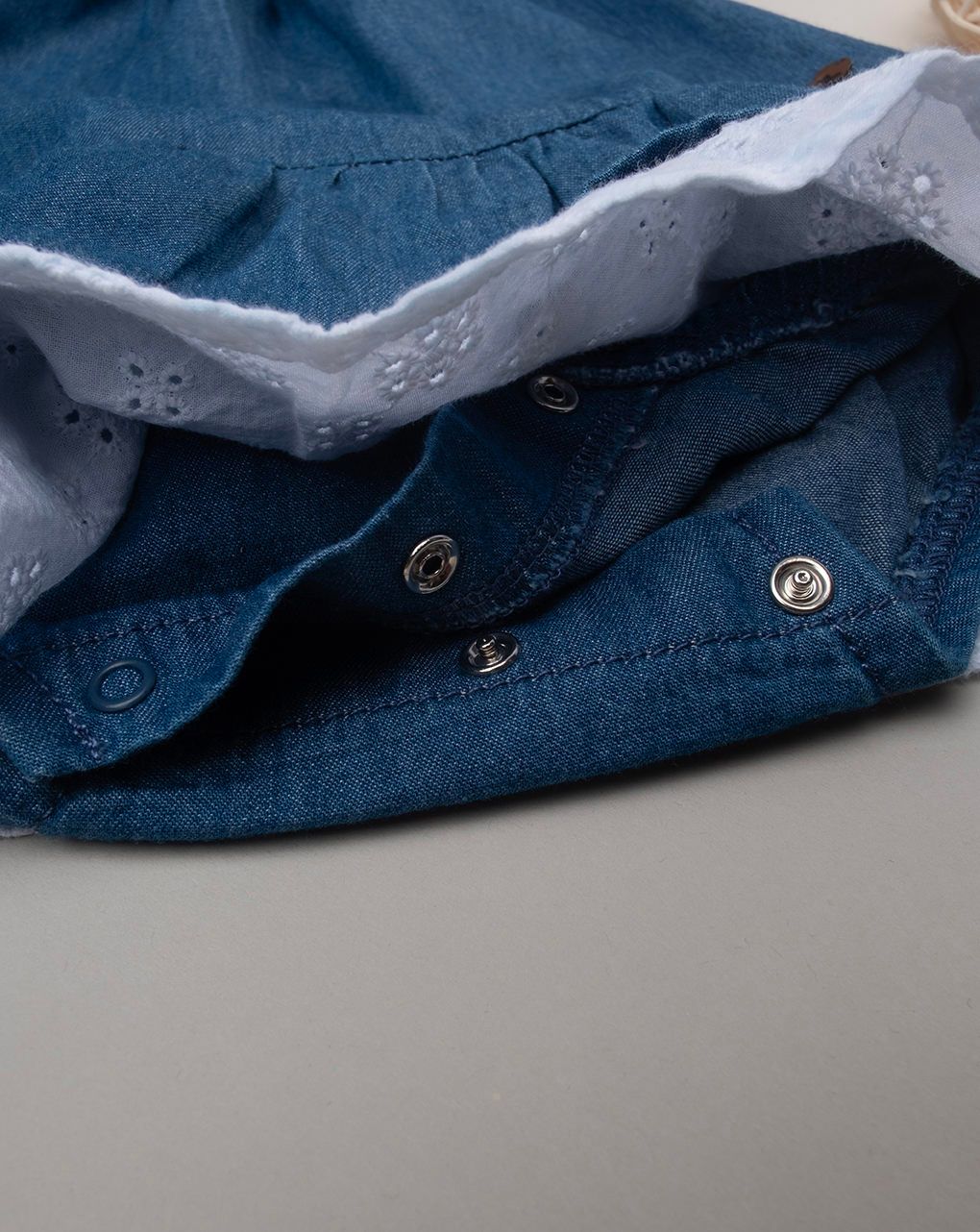 βρεφικό σετ t-shirt και φόρεμα denim chambray για κορίτσι - Prénatal