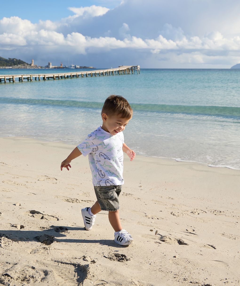 βρεφική τζιν βερμούδα γκρι για αγόρι
