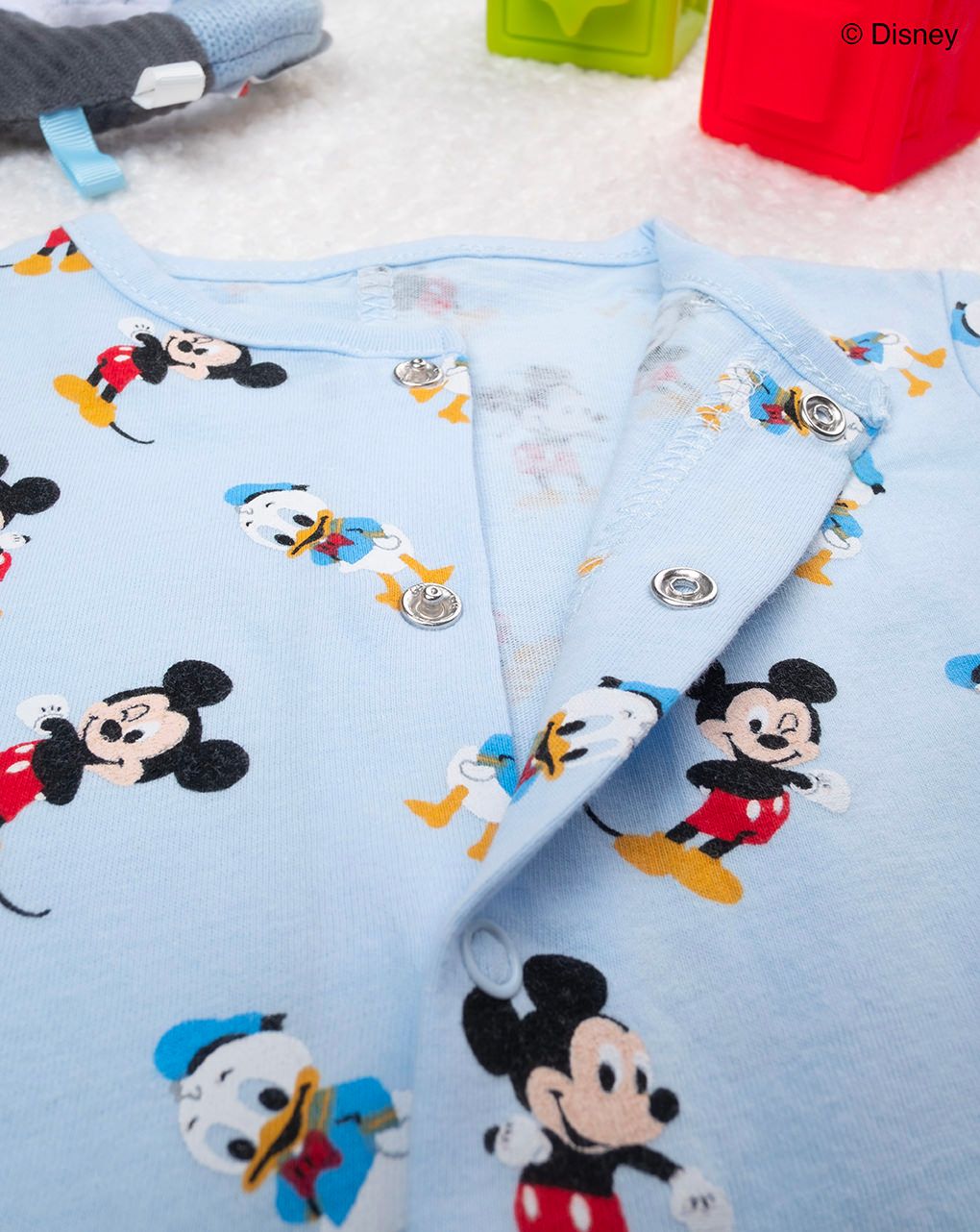 βρεφικό φορμάκι γαλάζιο με mickey & donald για αγόρι - Prénatal