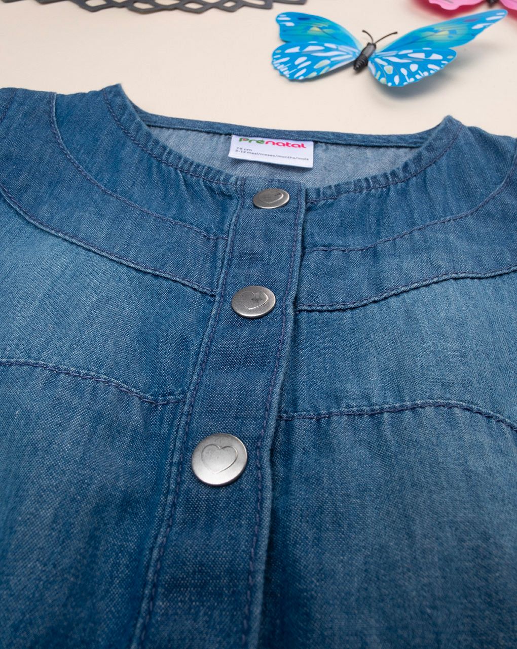 βρεφική τζιν ολόσωμη φόρμα για κορίτσι - Prénatal