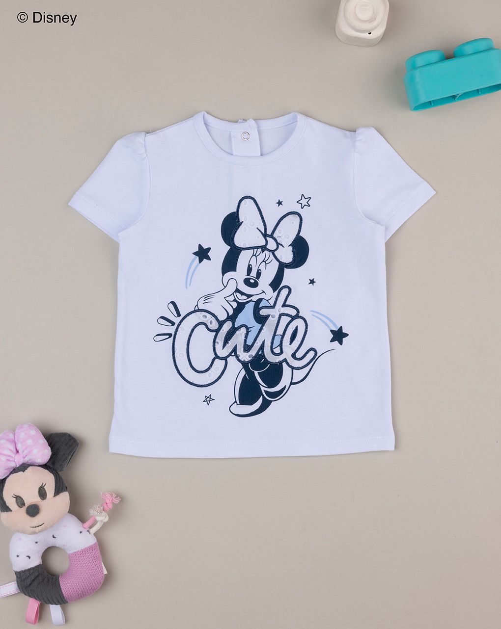 βρεφικό t-shirt λευκό minnie για κορίτσι - Prénatal