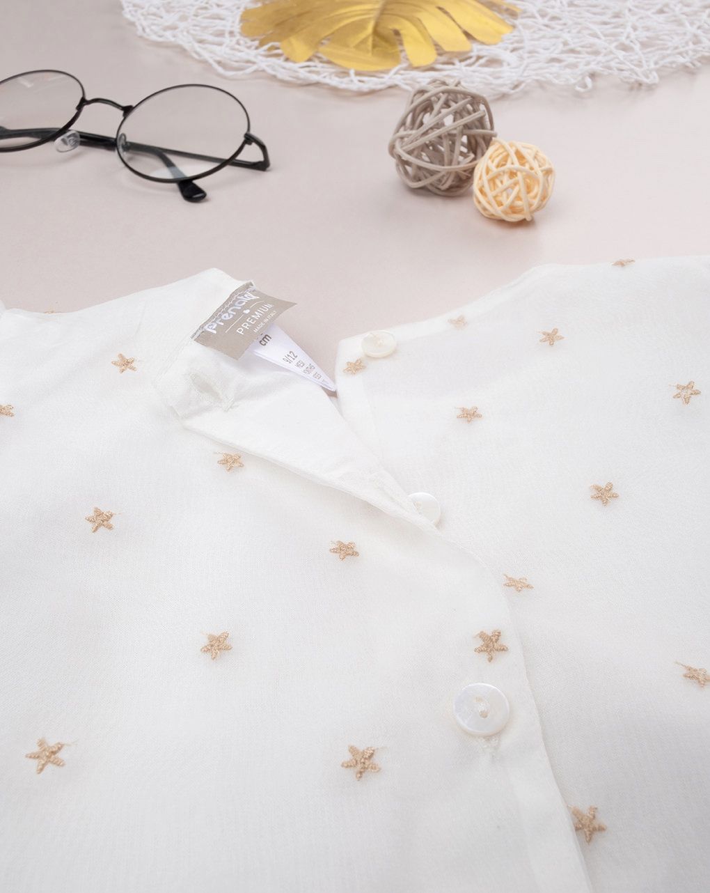 βρεφικό σετ t-shirt και σορτσάκι λινό για κορίτσι - Prénatal