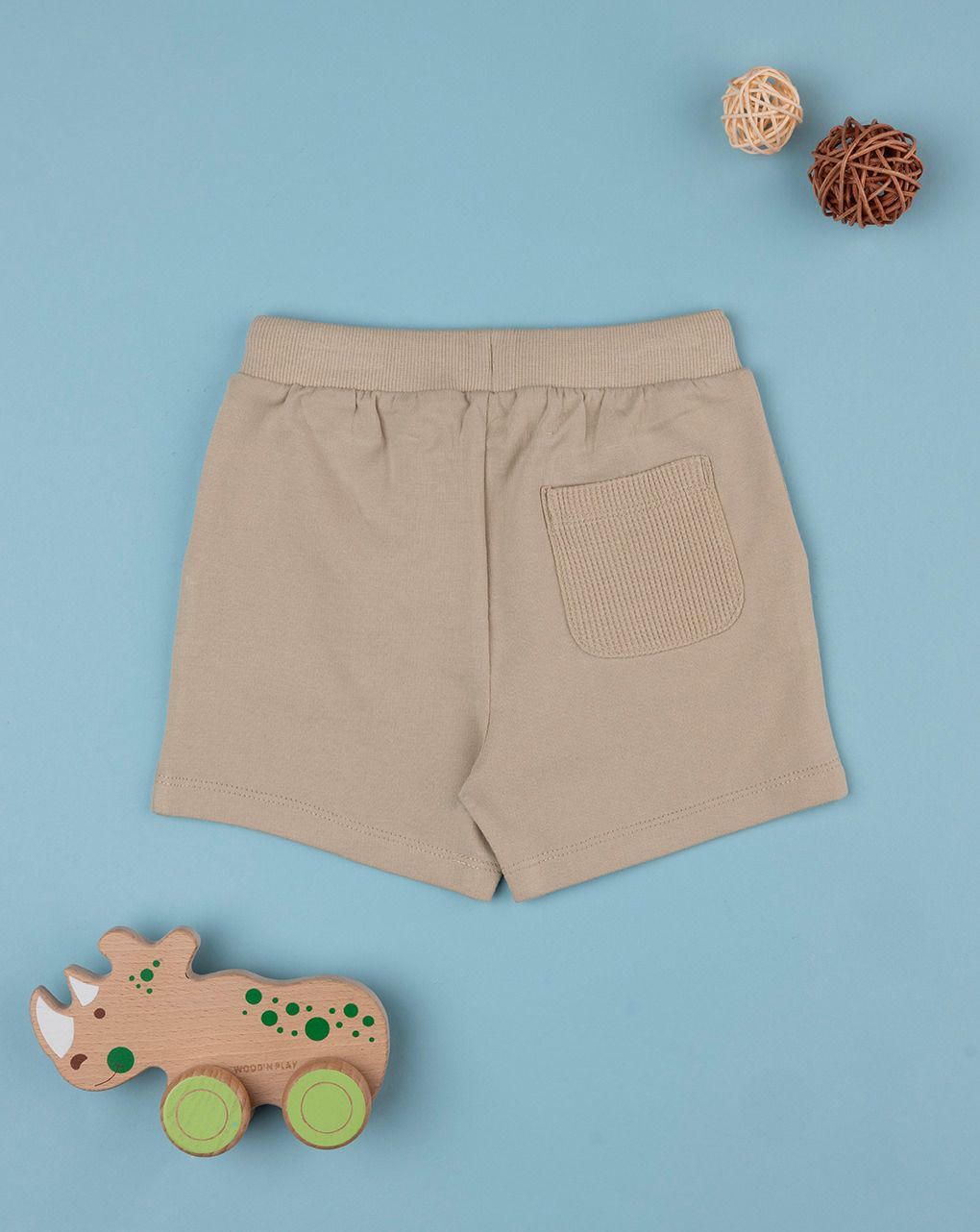 βρεφική βερμούδα μπεζ sand για αγόρι - Prénatal