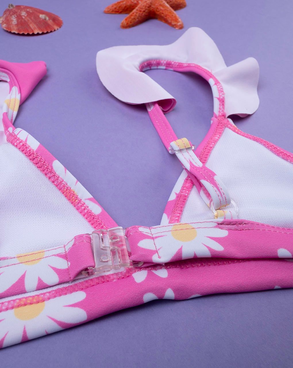 παιδικό μαγιό μπικίνι φούξια με μαργαρίτες για κορίτσι - Prénatal