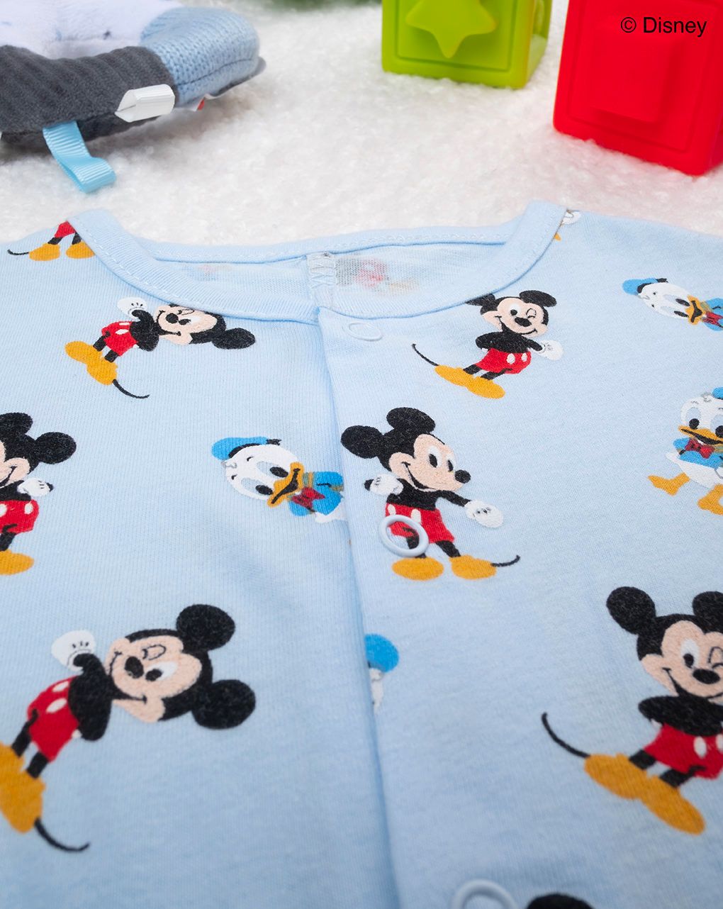 βρεφικό φορμάκι γαλάζιο με mickey & donald για αγόρι - Prénatal