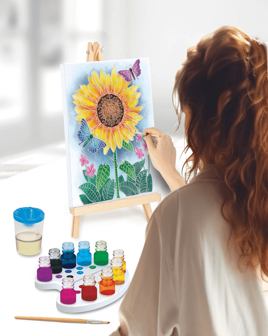 As company εργαστήριο ζωγραφικής χρώματα ακουαρέλας σετ ζωγραφικής με ξύλινο καβαλέτο 1038-11025 - AS Company