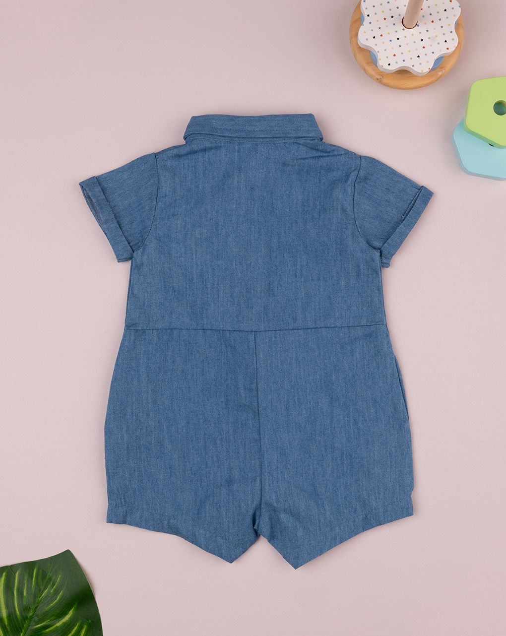 βρεφικό φορμάκι denim chambray για αγόρι - Prénatal