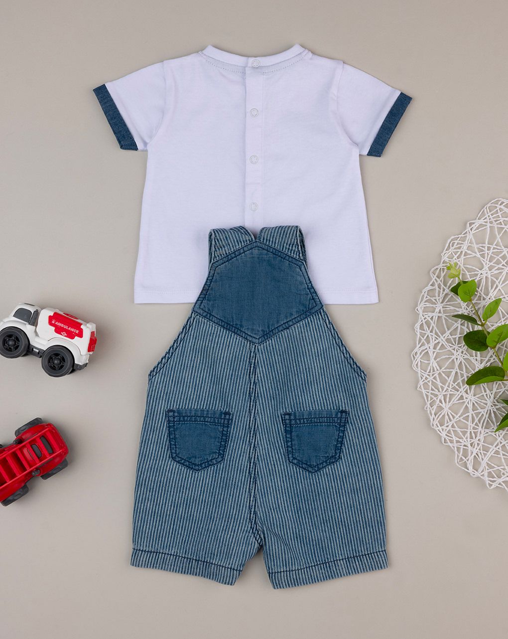 βρεφικό σετ t-shirt και σαλοπέτα denim για αγόρι - Prénatal