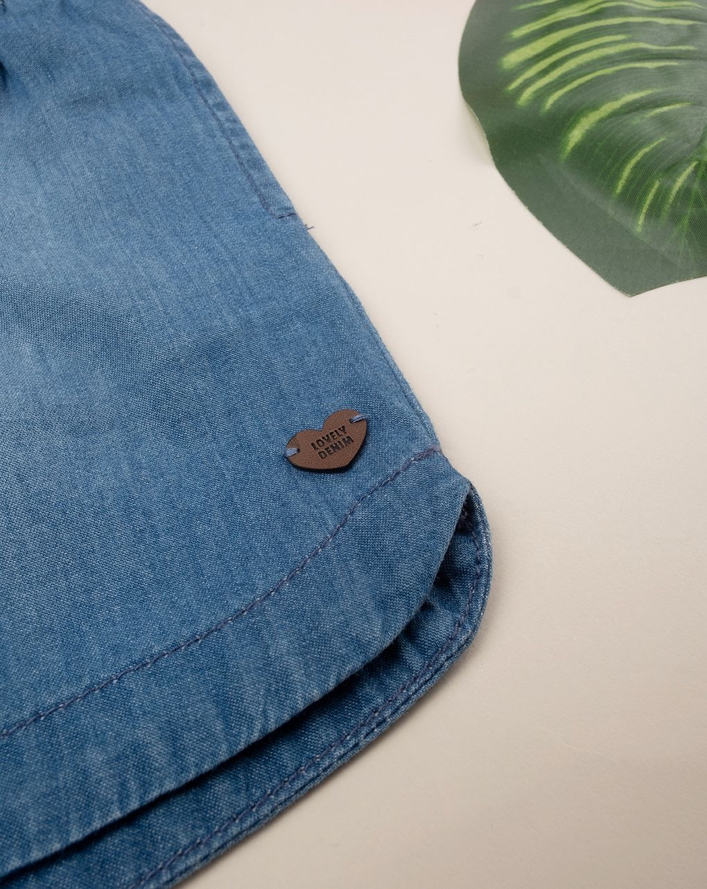 παιδικό τζιν σορτσάκι μπλε με φιογκάκι για κορίτσι - Prénatal