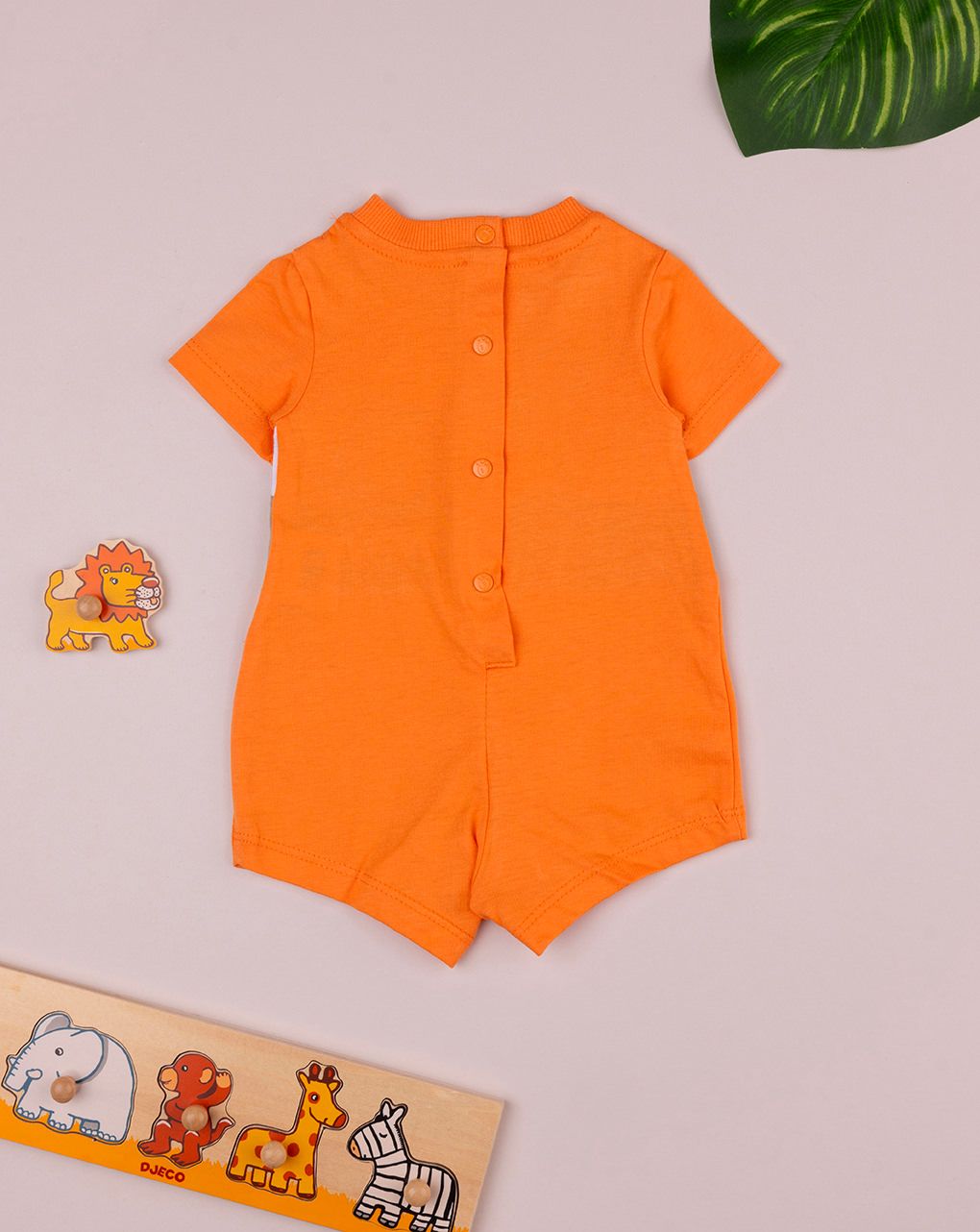 βρεφικό φορμάκι πορτοκαλί wild baby adventure για αγόρι - Prénatal