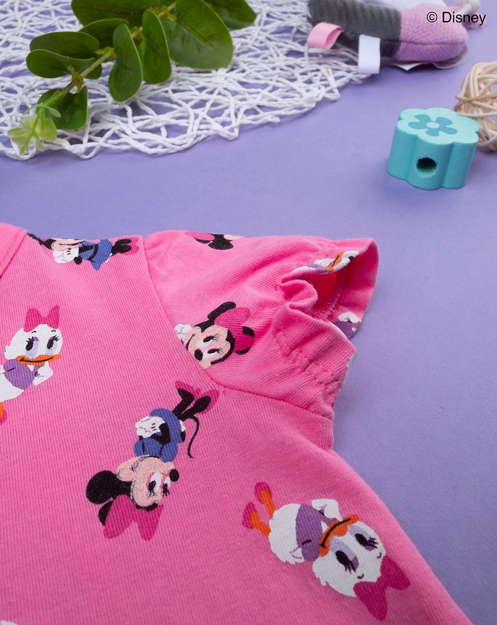 βρεφικό φορμάκι φούξια με minnie & daisy για κορίτσι - Prénatal