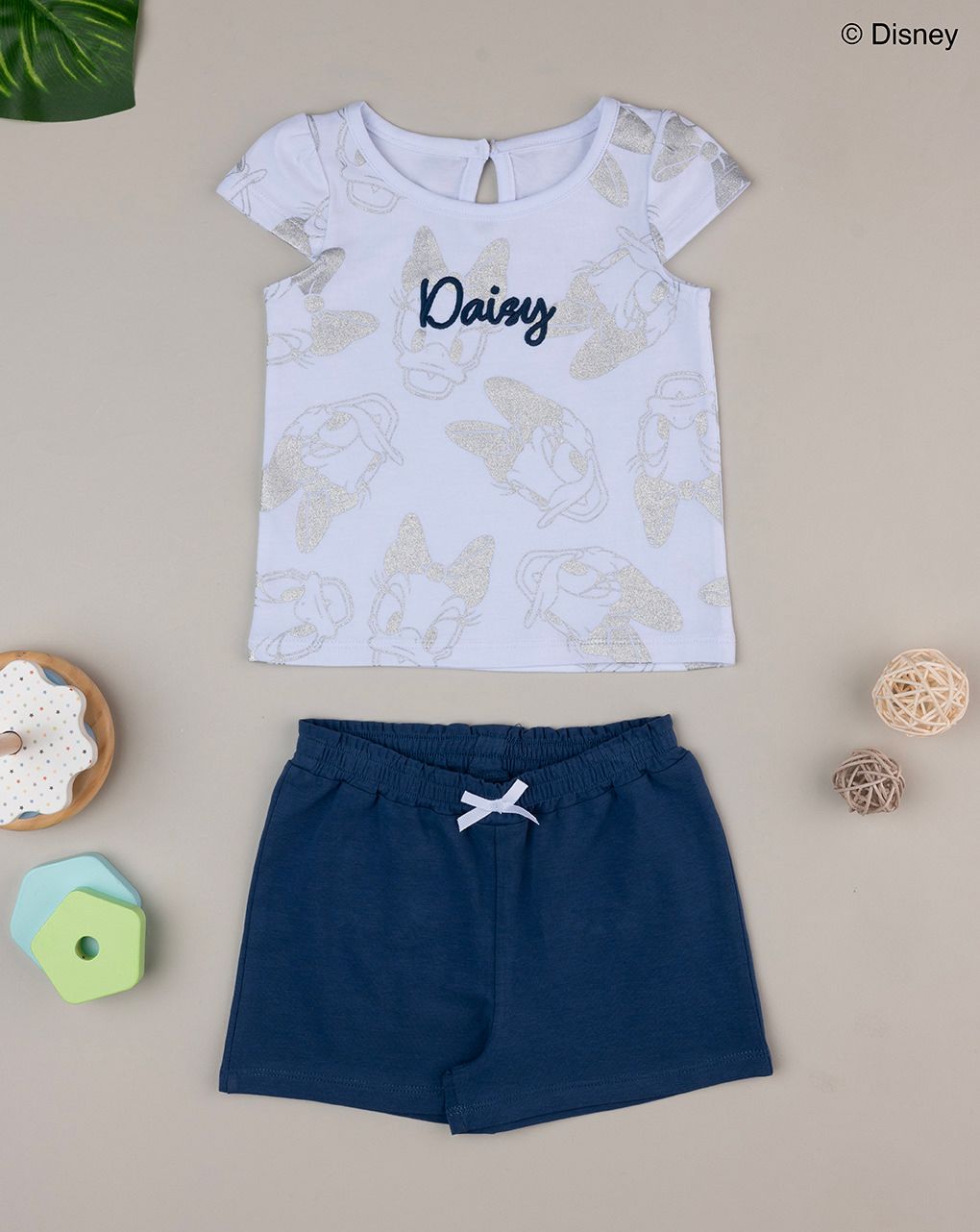 βρεφικό σετ t-shirt και σορτσάκι daisy για κορίτσι