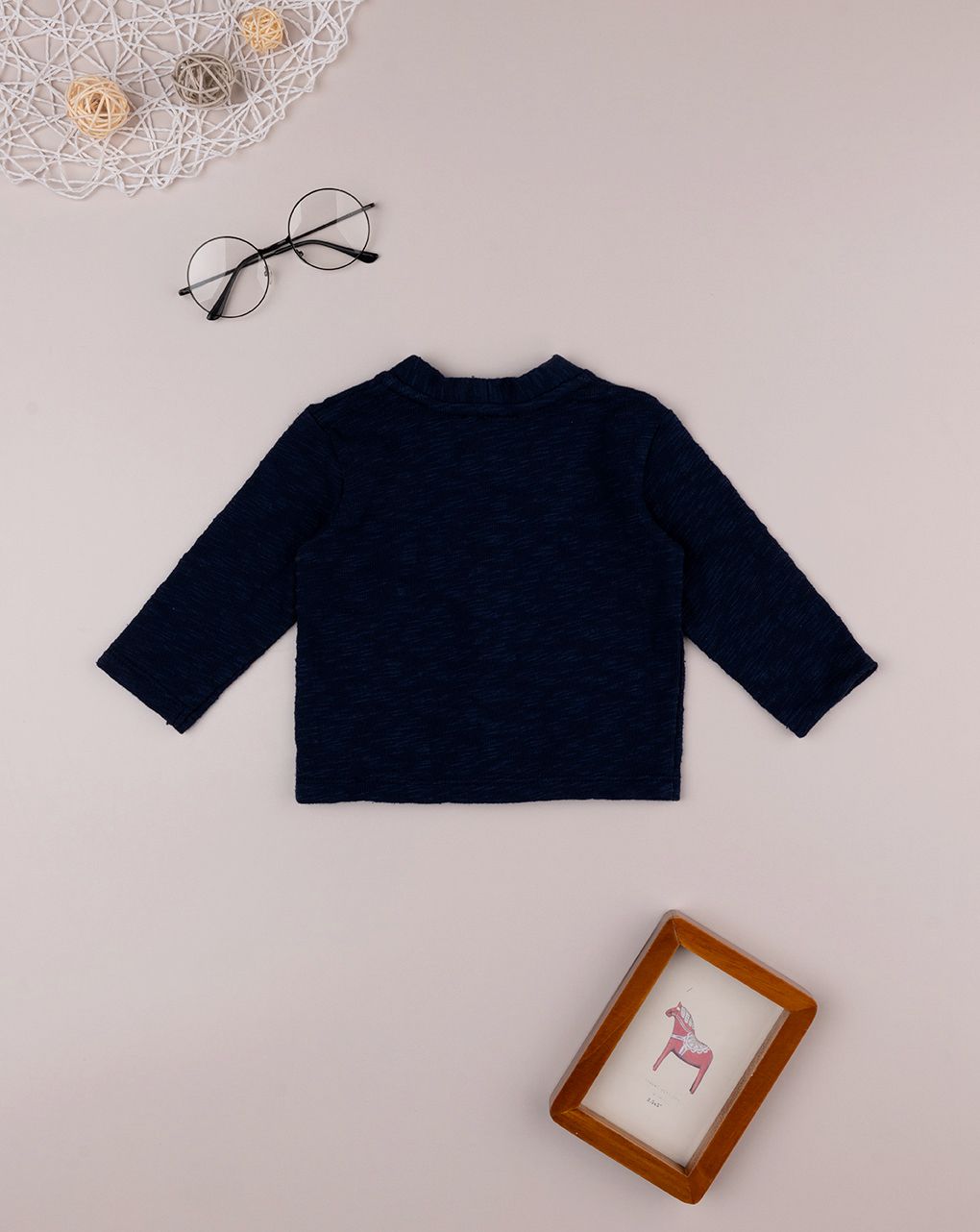 βρεφικό πλεκτό ζακετάκι μπλε για αγόρι - Prénatal