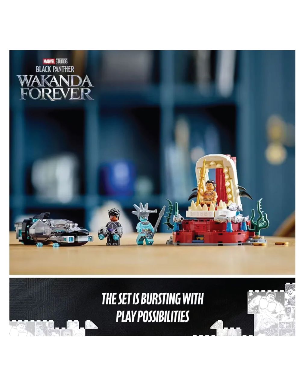 Lego super heroes black panther king namor’s throne room 76213 - Lego
