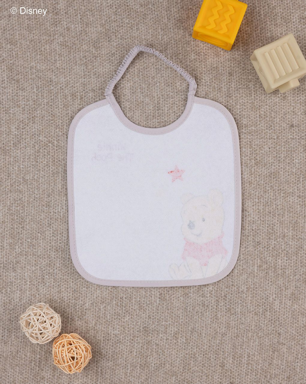 βρεφική σαλιάρα λευκή πετσετέ winnie για αγόρι - Prénatal