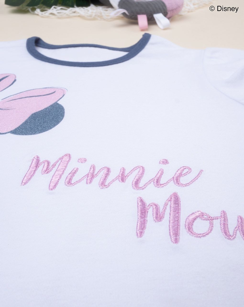 παιδική πιτζάμα λευκή/μπλε με τη minnie για κορίτσι - Prénatal