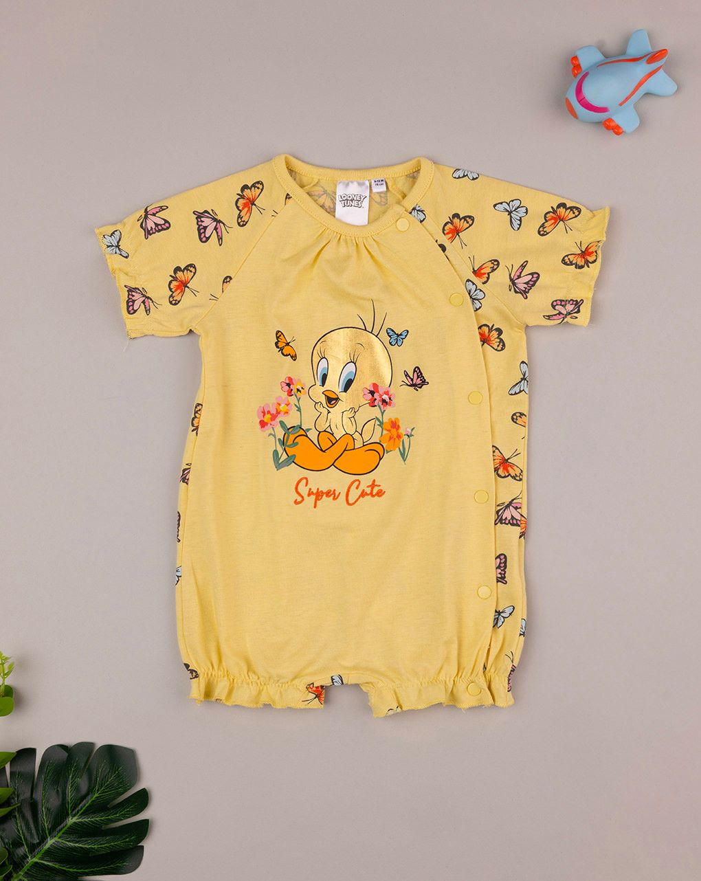 βρεφική ολόσωμη κοντή πιτζάμα tweety για κορίτσι