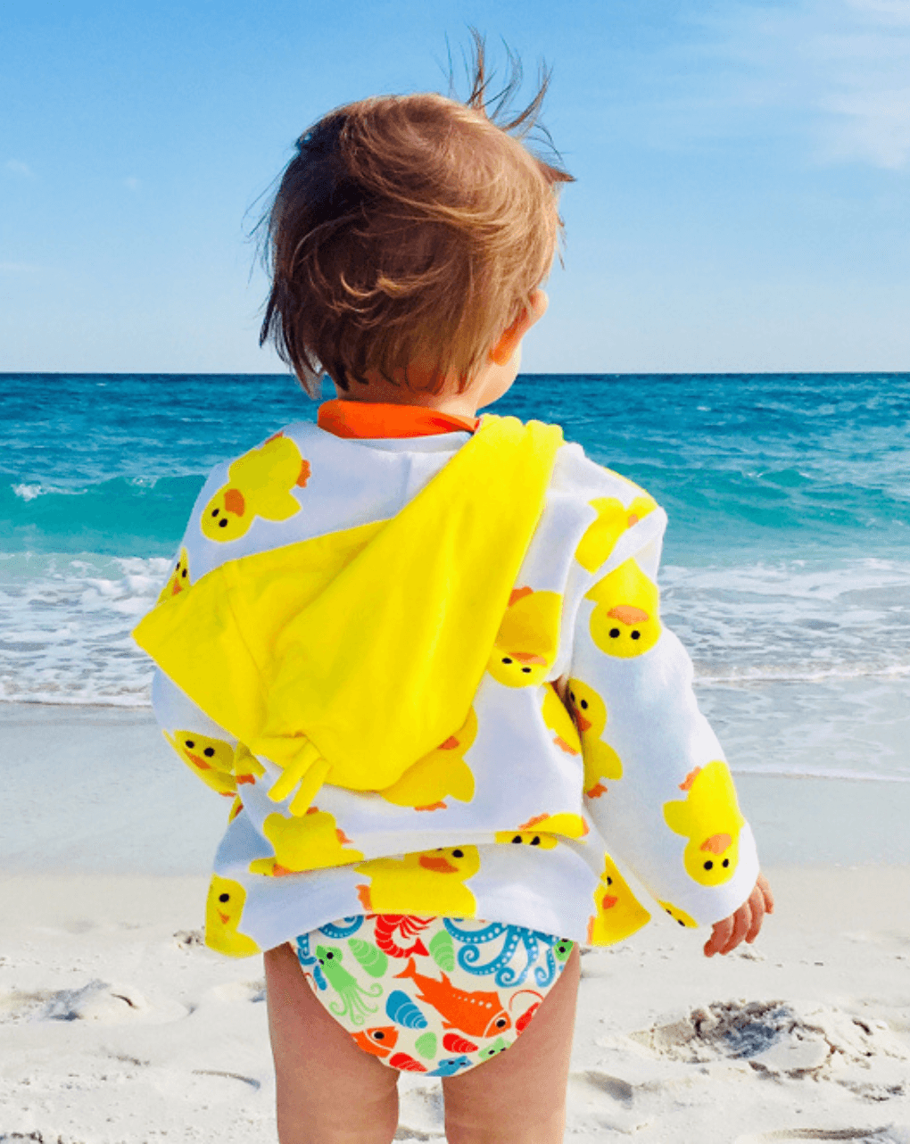 Zoocchini πόντσο θαλάσσης upf50+ puddles the duck zoo12301 0-12 μηνών - Zoocchini