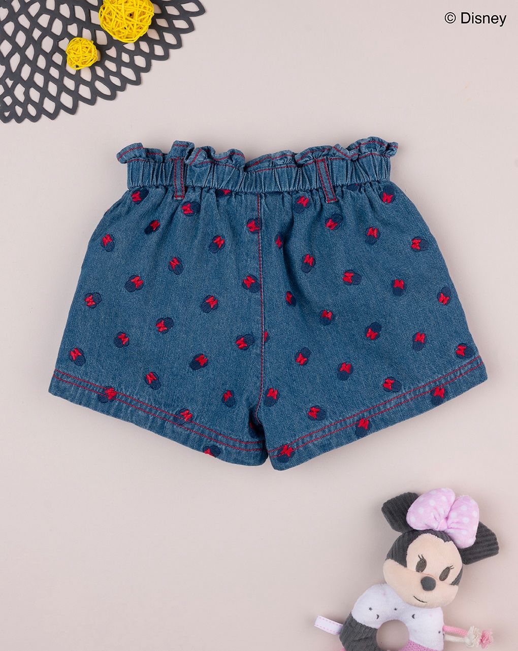 παιδικό τζιν σορτσάκι μπλε με τη minnie για κορίτσι - Prénatal