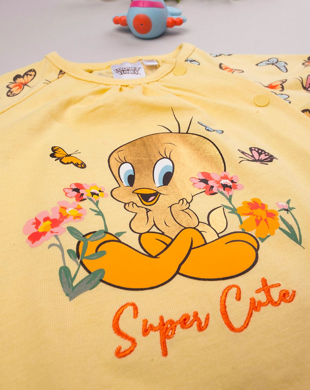βρεφική ολόσωμη κοντή πιτζάμα tweety για κορίτσι - Prénatal