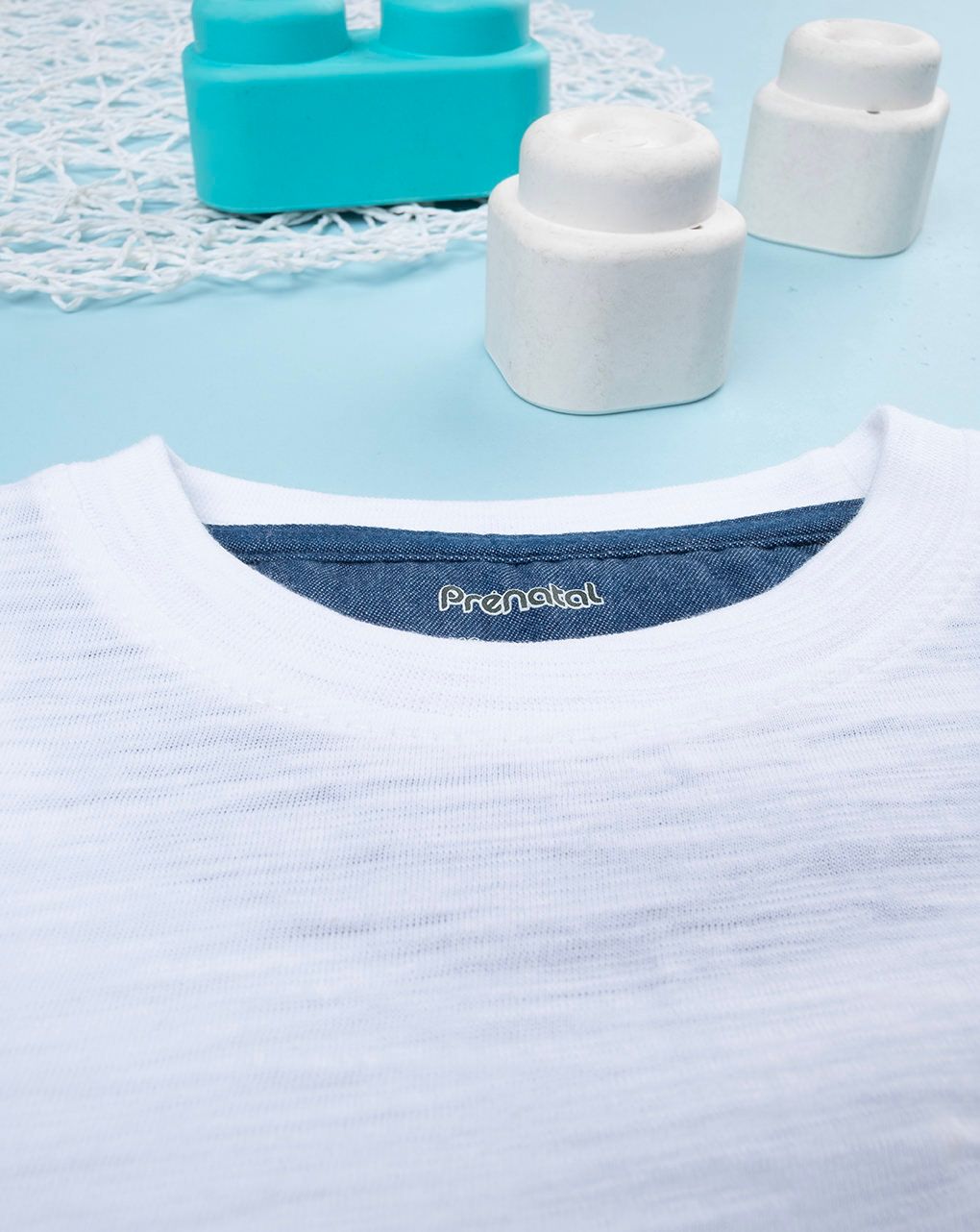 παιδικό t-shirt λευκό με τσέπη για αγόρι - Prénatal