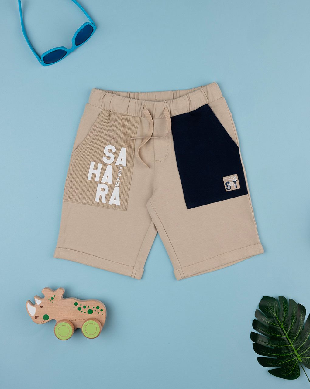 παιδικό σορτσάκι μπεζ sahara για αγόρι - Prénatal