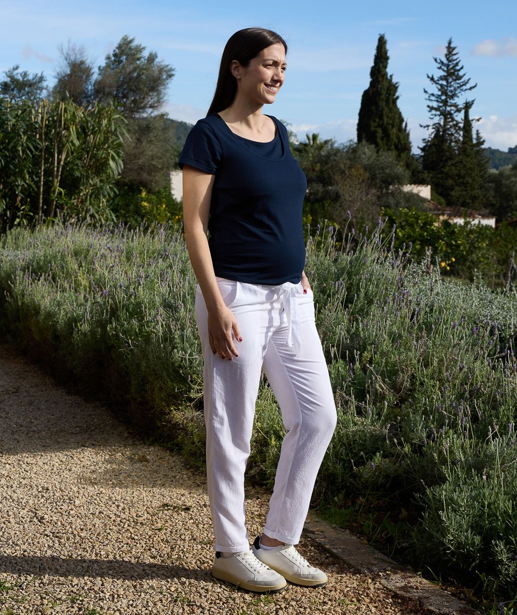 γυναικείο t-shirt εγκυμοσύνης/θηλασμού μπλε