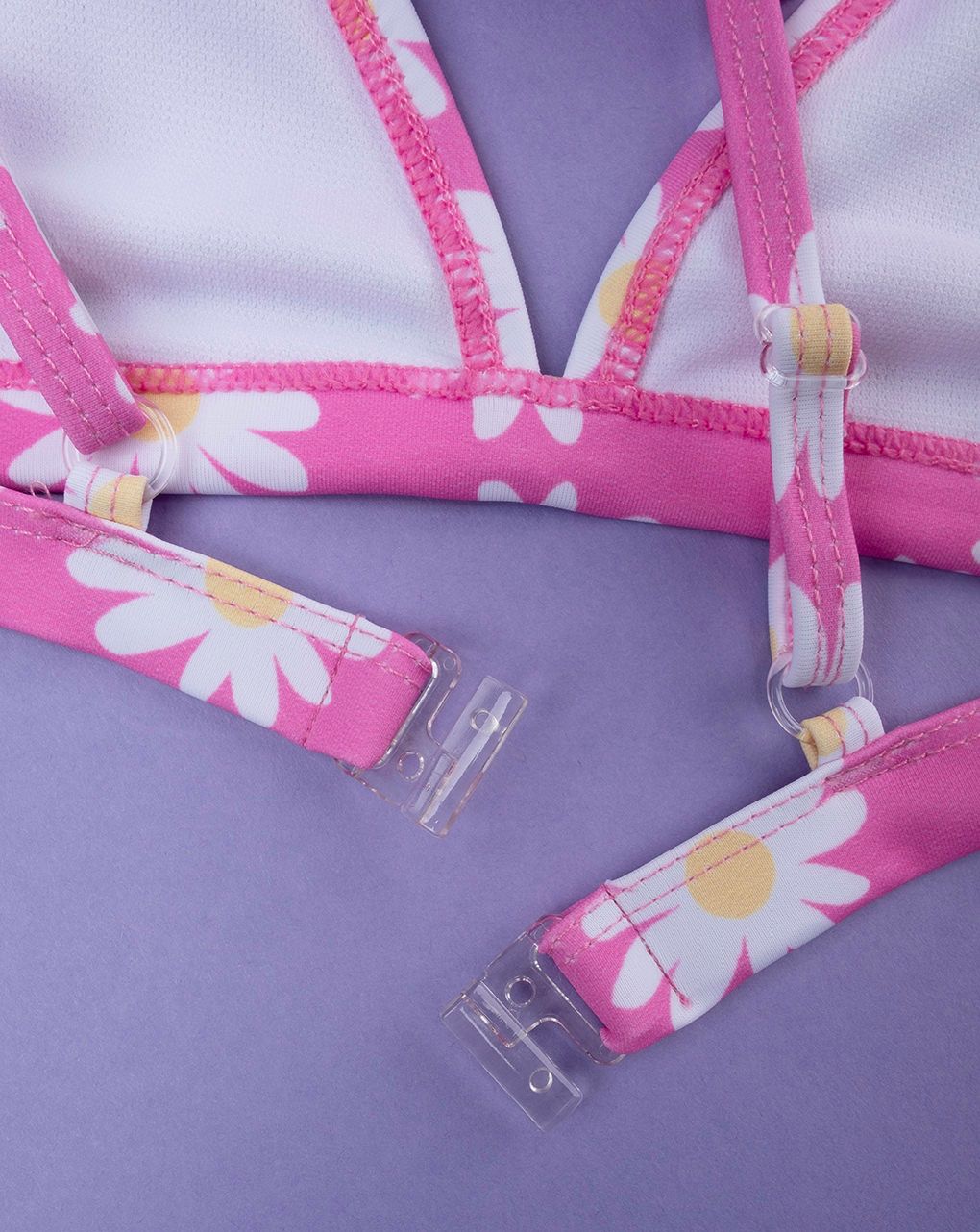 παιδικό μαγιό μπικίνι φούξια με μαργαρίτες για κορίτσι - Prénatal