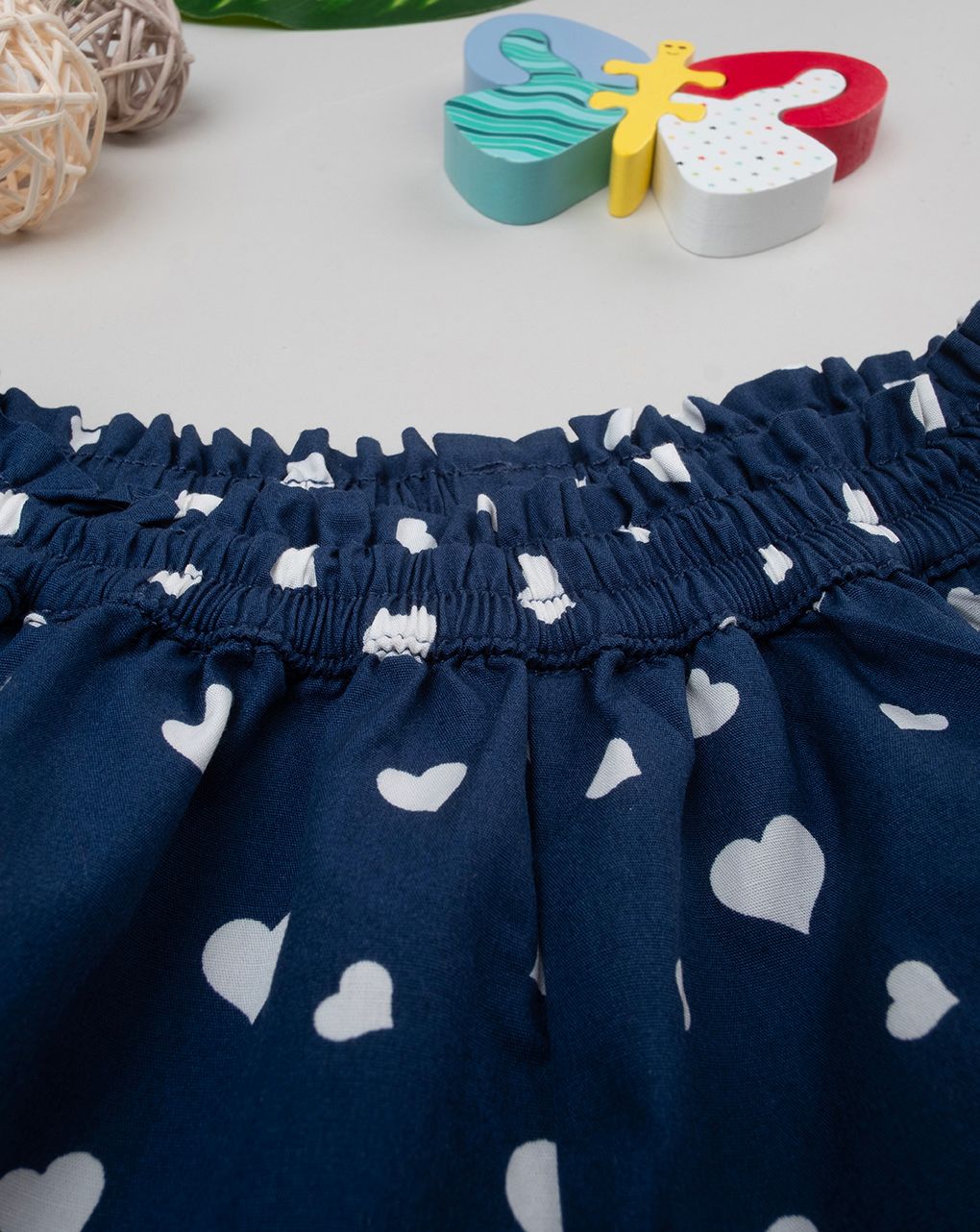 βρεφικό σορτσάκι μπλε με καρδούλες για κορίτσι - Prénatal