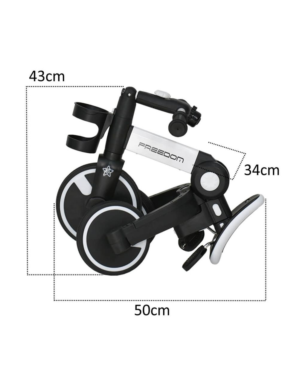 ποδηλατάκι τρίκυκλο freedom 3in1 petrol 821-184 - Bebe Stars